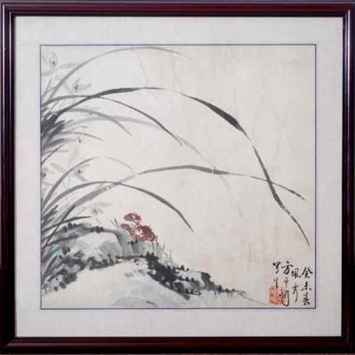国画“兰花图”一副(方云峰作)