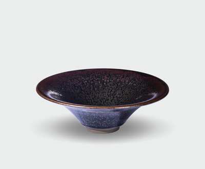 银油滴撇口盏-徐佳颖作