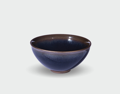 青蓝豪束口盏-董良文作