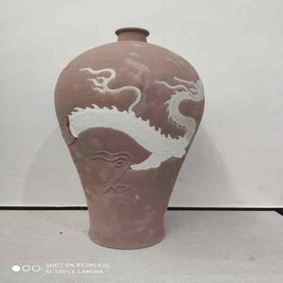 霁蓝刻花堆白釉装饰工艺